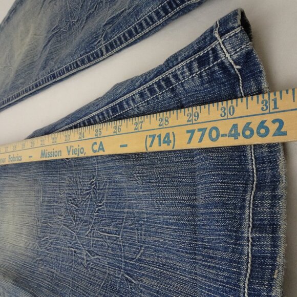 Y2K Vintage Sears Industrial Cotton Fit & Flare Juniors Jeans Size 9 - Picture 8 of 9